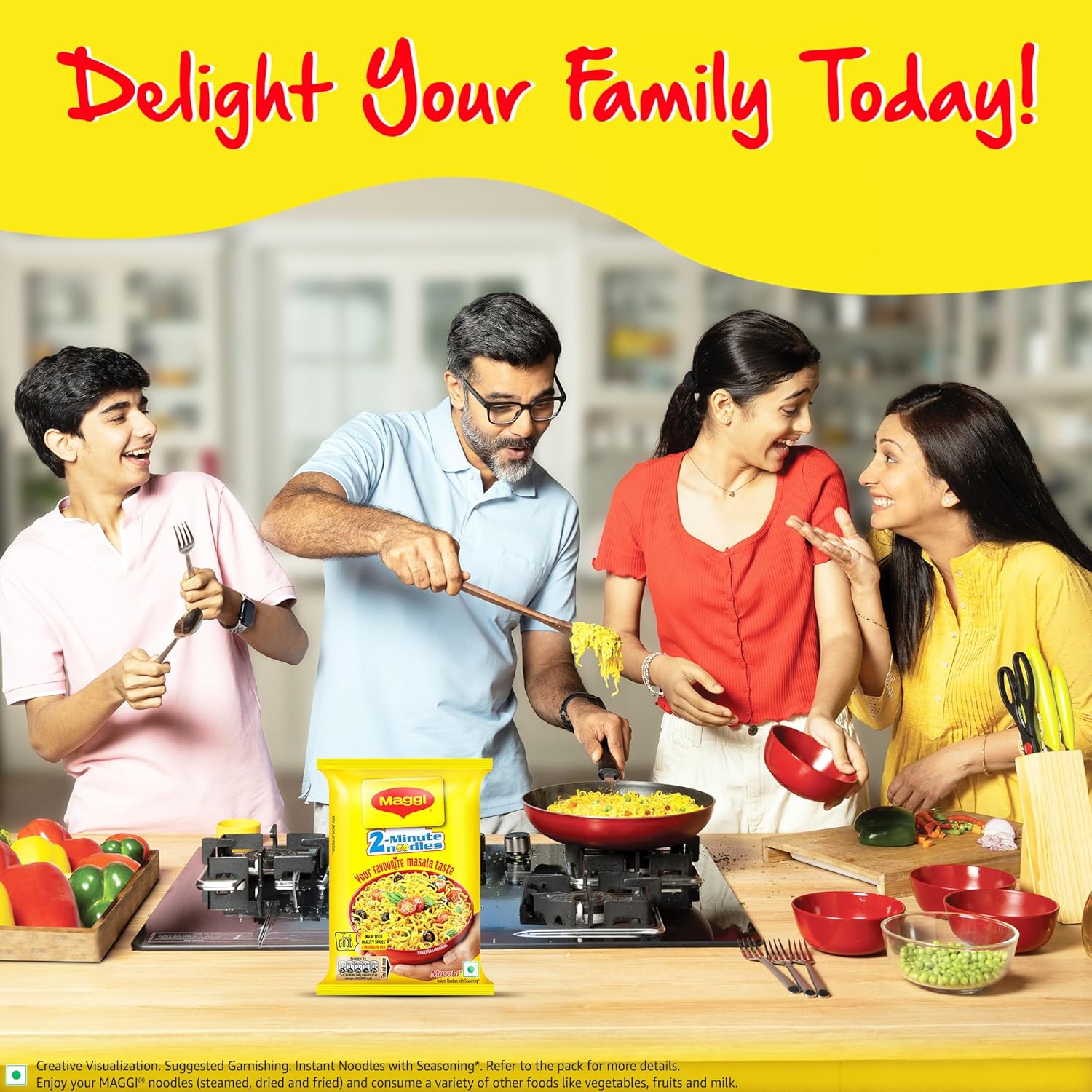 MAGGI 2-Minute Instant Noodles,Masala Noodles With Goodness Of Iron