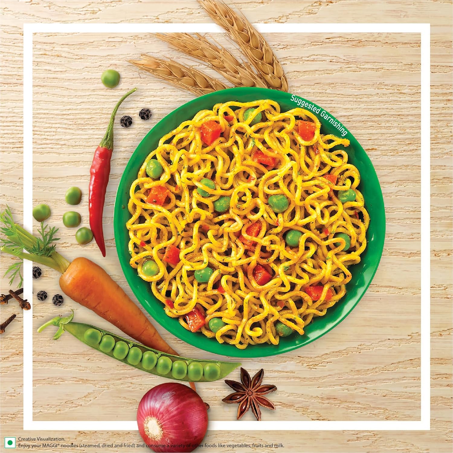 MAGGI Nutri-licious Veg Atta Masala Noodles, Instant Noodles with 20 Spices &amp; Delicious Taste, 290 g Packet