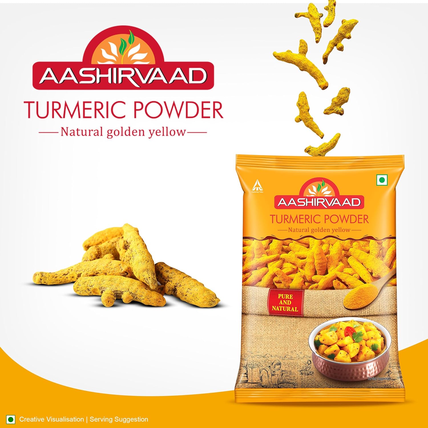 Aashirvaad Turmeric Powder,   (  పసుపు పొడి )