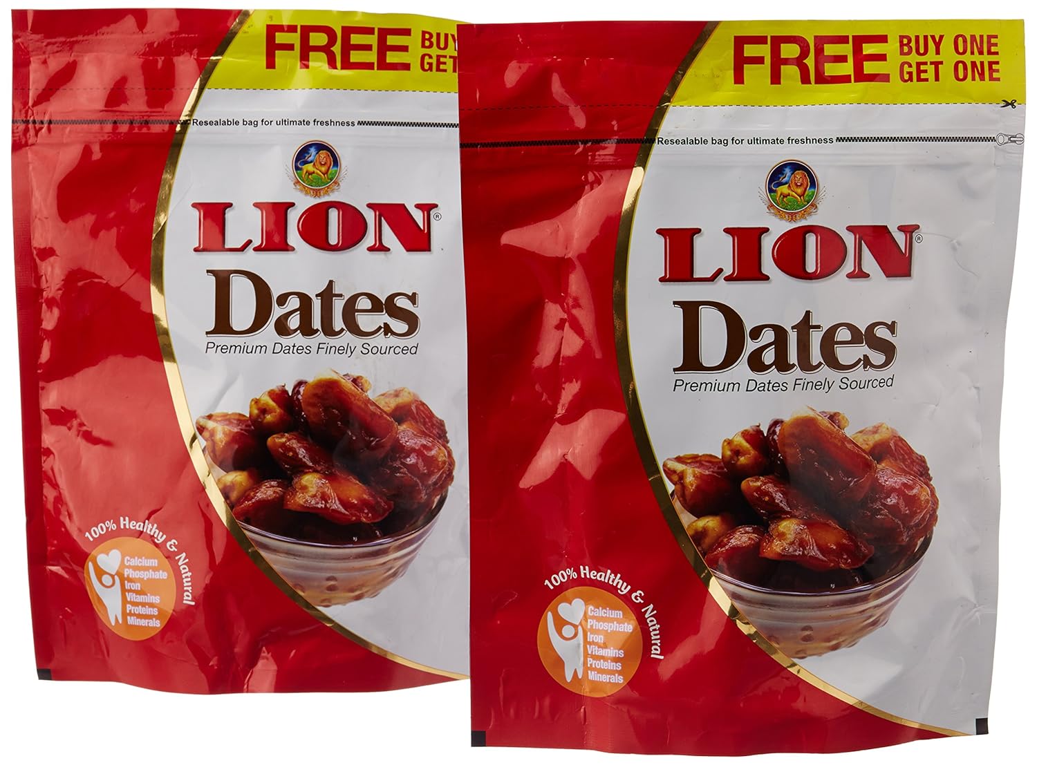 Lion Seeded Dates Frozen, 500Gm Refill