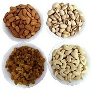 (Cambo Pack of 4*250gm) Almod,  Cashew, Kishmish and Pista .