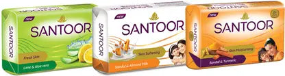 Santoor Skin Softening Sandal & Almond Milk(5 x 125 g)