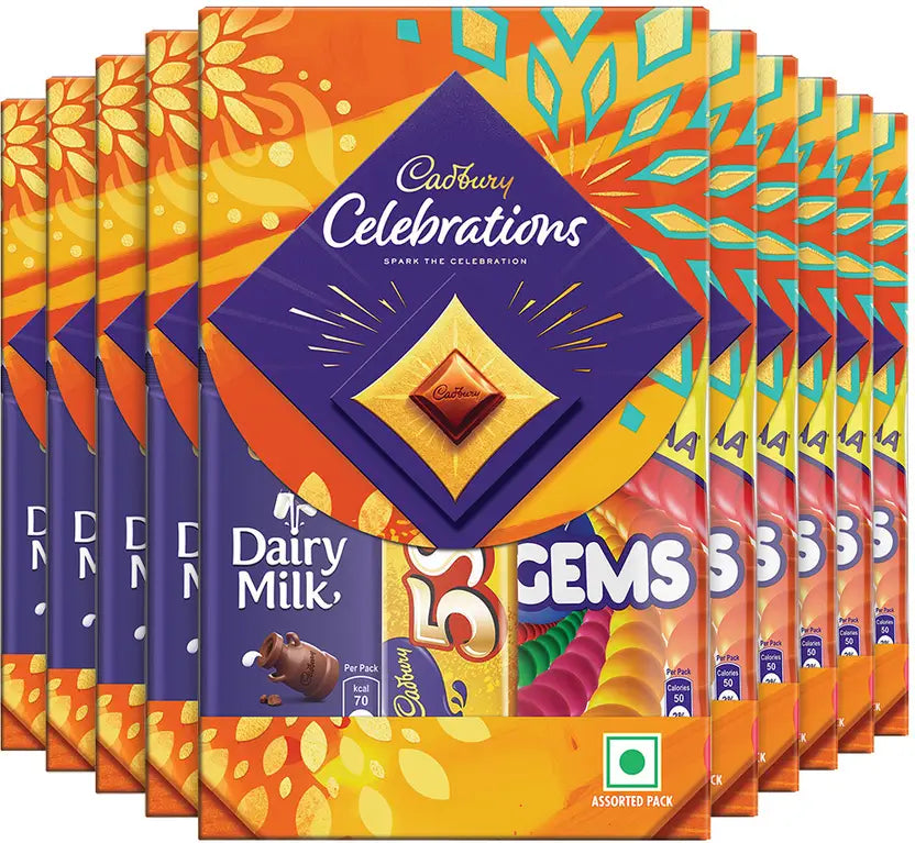 Cadbury Celebrations Assorted Chocolate Gift Pack Bars  (51.2 g)