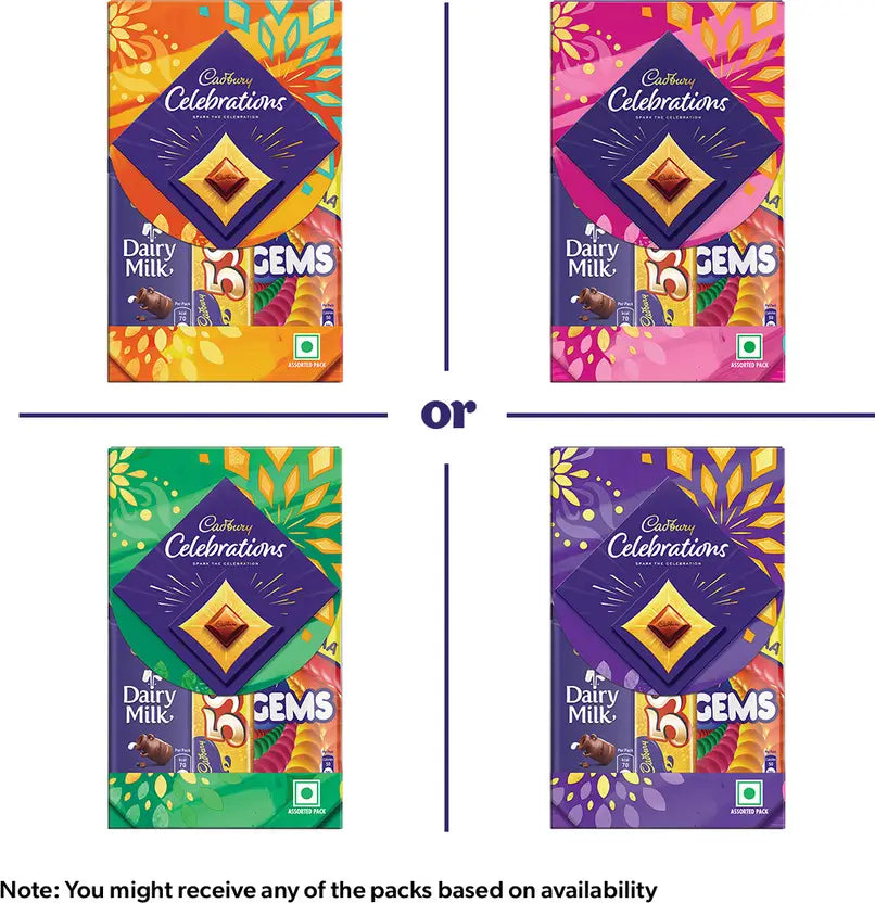 Cadbury Celebrations Assorted Chocolate Gift Pack Bars  (51.2 g)